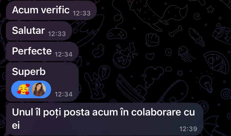 Clientă, după ce a primit videoclipurile